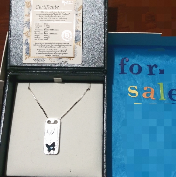 Ag-.999 Silver🦋 Pendant with a .925 Box Chain - Picture 6 of 6